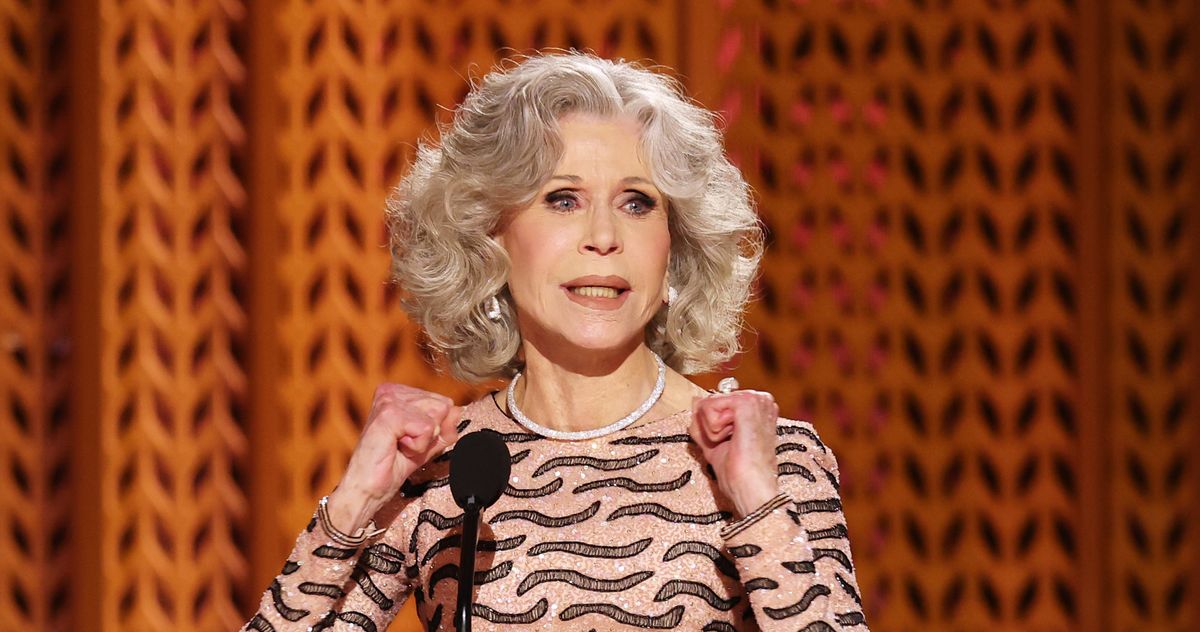 Actress Jane Fonda Embraces 